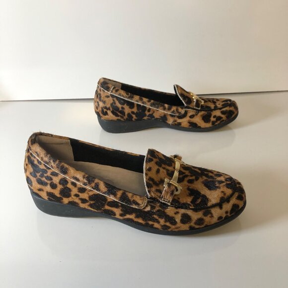 Aravon Womens Abbey Loafers Sz 8D Leopard Print Bit Slip On Comfort Casual Shoes - Picture 8 of 9